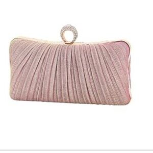 Pink Shimmer Clutch Evening Bag